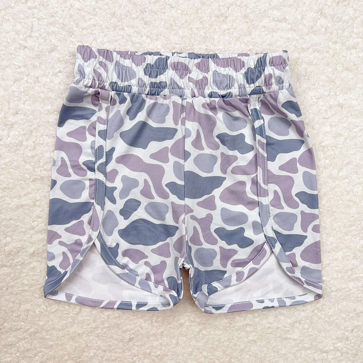 RTS Mommy And Me Family Sibling Brown Camo Baby Girls Boys Grey Camo Summer Shorts Bottoms