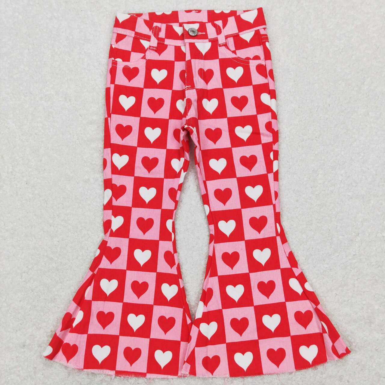 P0324 Love plaid jeans