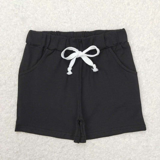 SS0137 black pocket shorts