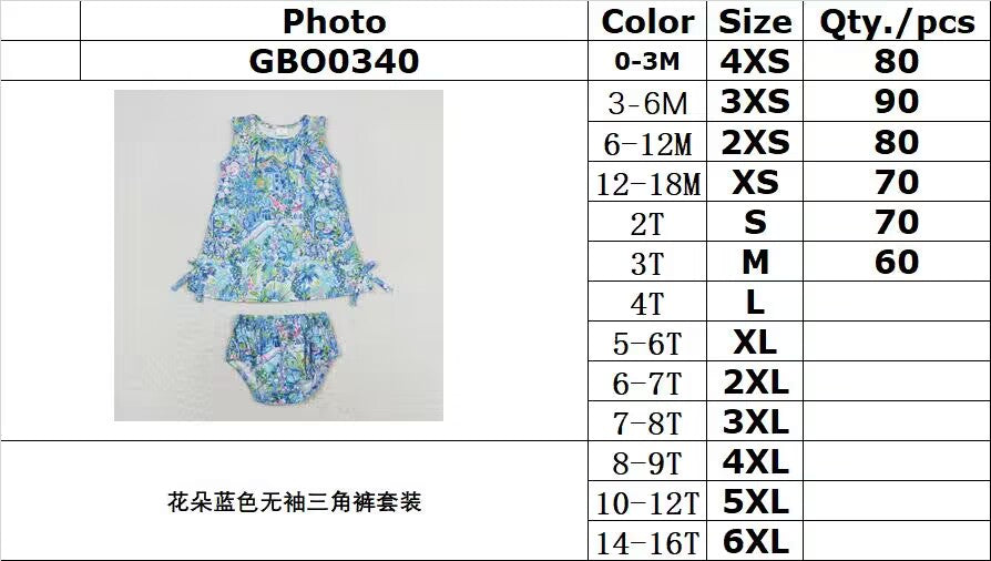 GBO0340 RTSBaby girl clothes painting girl summer bummies sets