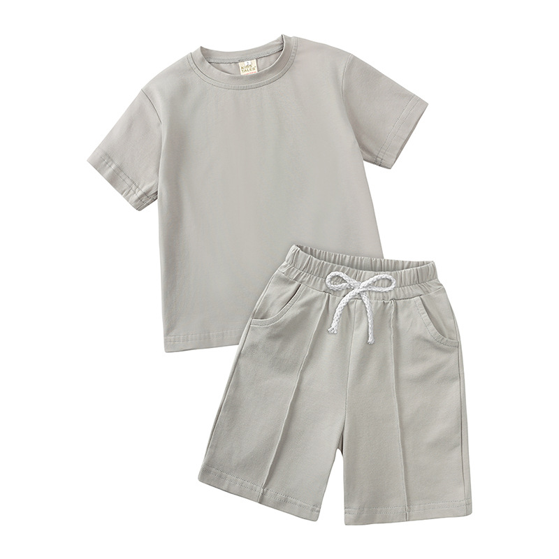 Custom moq 3 eta 7/8week moq 5 eta /4/5week Boys short sleeve shorts suit