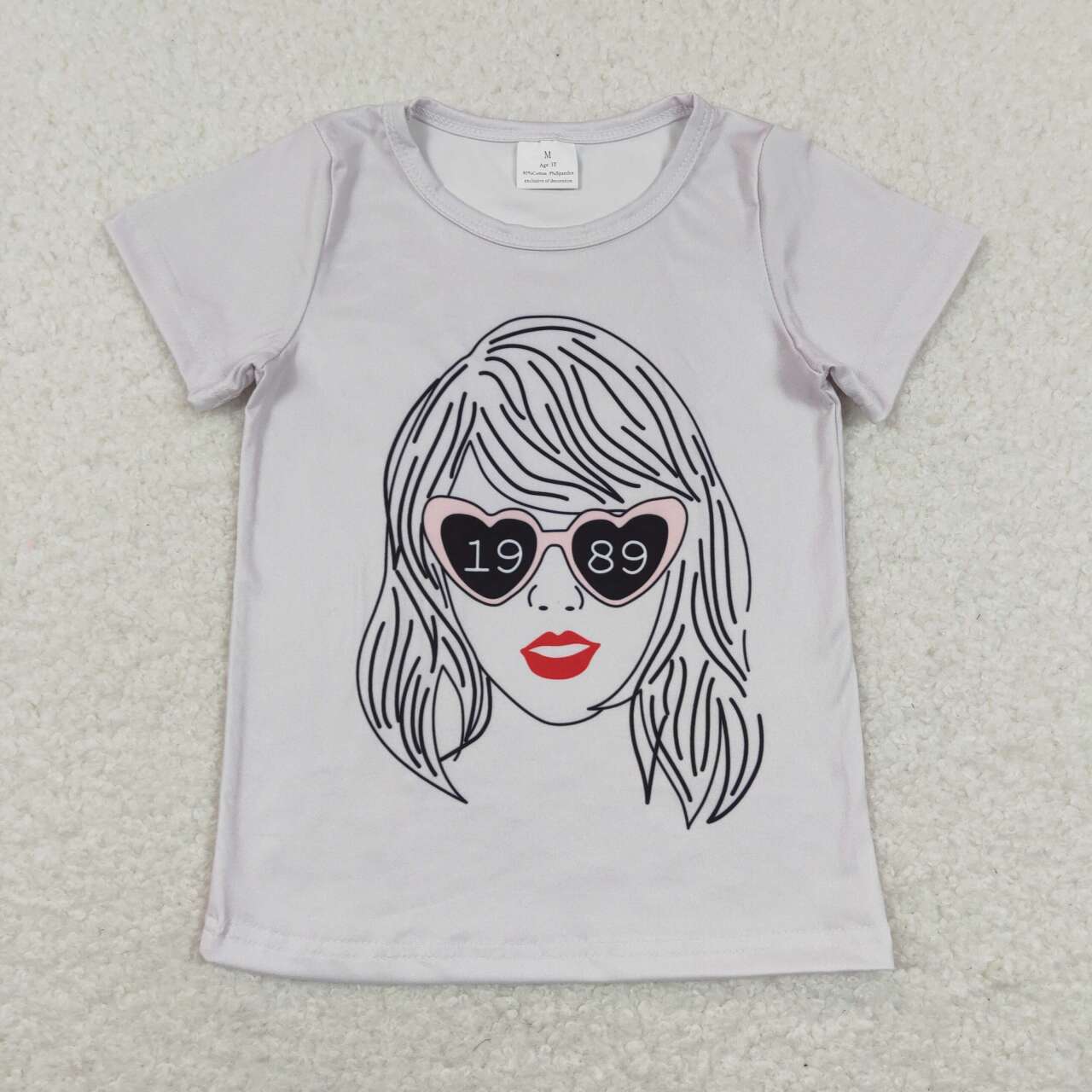 GT0434 1989 taylor swift gray short-sleeved top