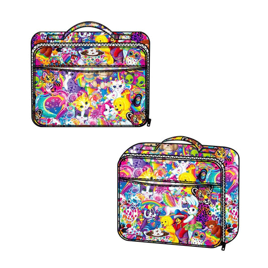 Cartoon lisa frank purple meal bag lunch box bag