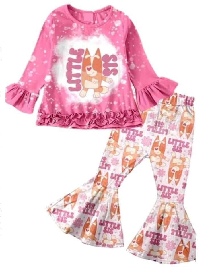 Girls long sleeve long pants dog moq5