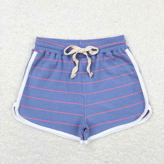 RTSSS0344Pink pinstripe blue shorts