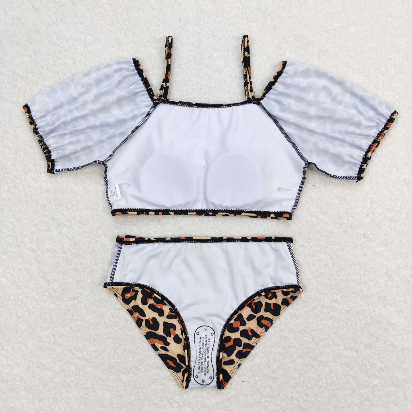 S0272 Leopard print halter swimsuit set