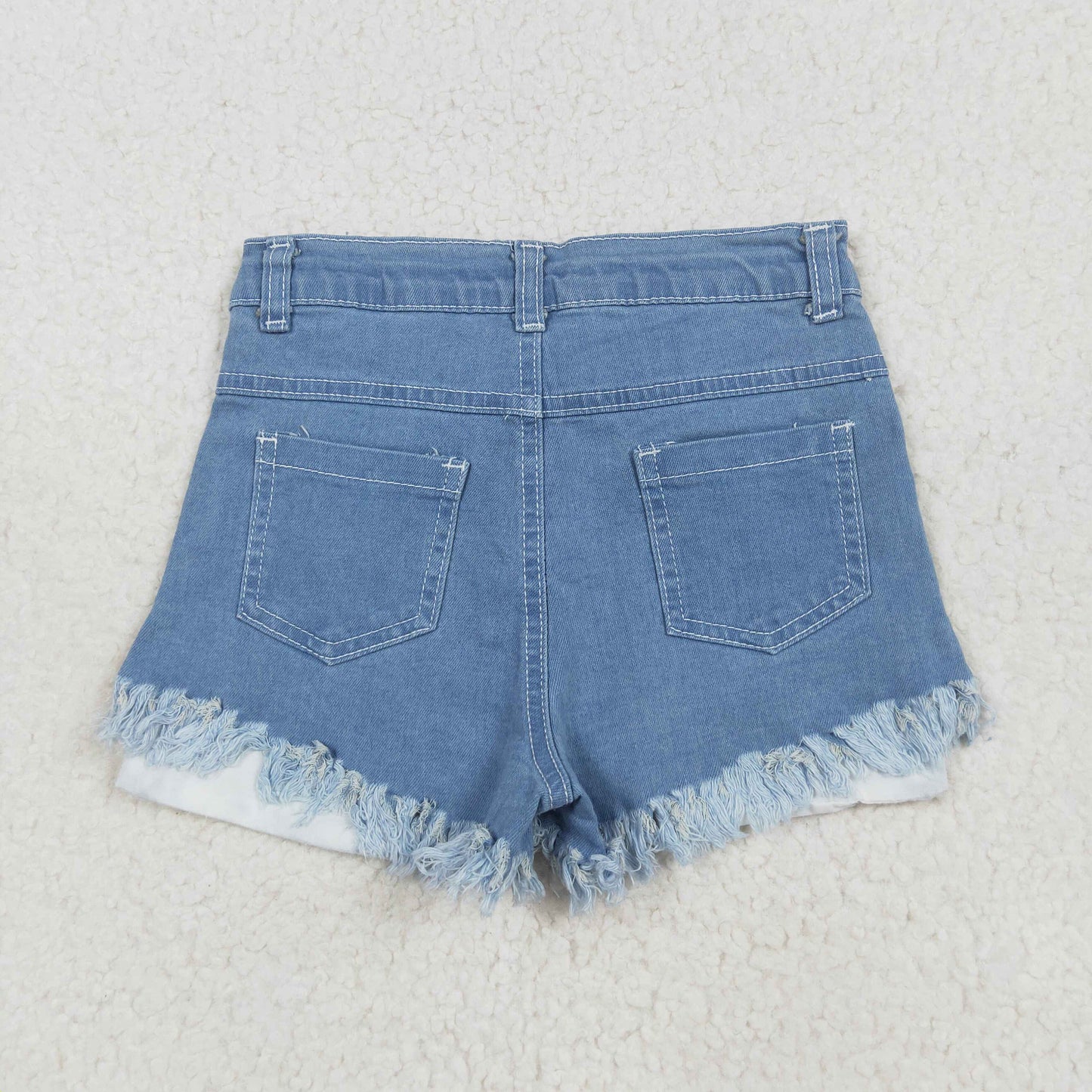 RTS NO MOQ NC0003 National Day Stripe Stars Denim Shorts