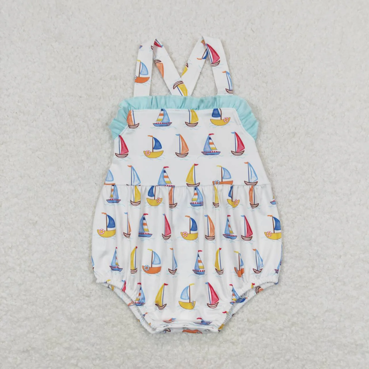 Baby Girls Sailboat Sibling Brother Rompers Clothes Sets