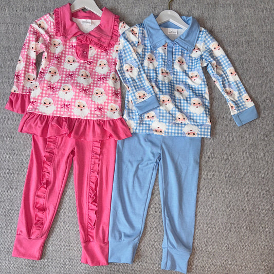 RTS NO MOQ Sibling Baby boy girl clothes Christmas long-sleeved trousers pajamas suits