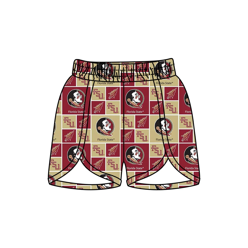 custom moq 3 eta 6-8weeks school colors summer shorts