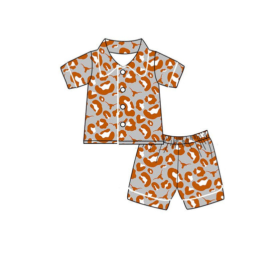 baby boy clothes team toddler boy orange pajama summer outfit