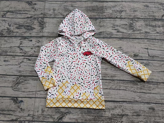 custom moq 3 eta 6-8weeks adult and kids clothes team hooded long sleeve top