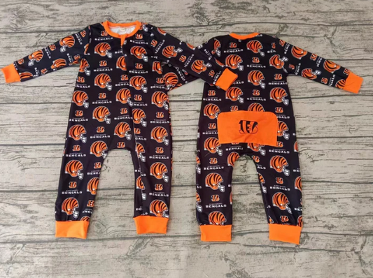 Deadline  September 14 custom no moq eta 6-7weeks Orange and black long romper