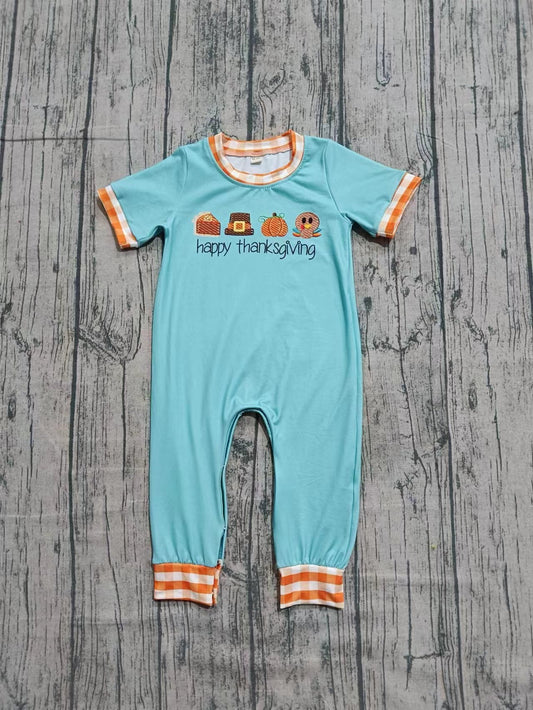 Custom moq 5 eta 6-7weeks baby boy clothes pumpkin short sleeve romper-25.9.13