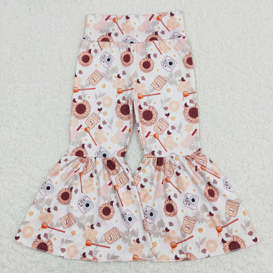 P0262 sunflower flower camera white pants