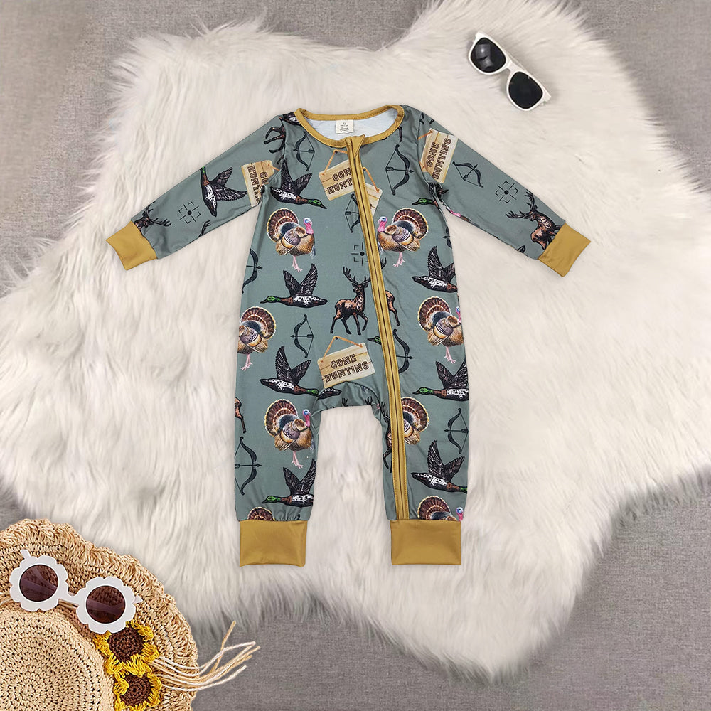 RTS NO MOQ Adult and Baby Girls Bamboo Thanksgiving turkey Pajamas Clothes Sets