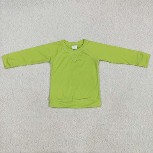 RTS NO MOQ GT0971 Pure yellow-green yoga long-sleeved top