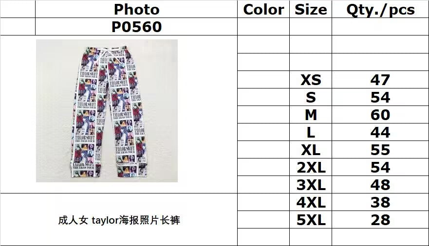 rts no moq P0560 Adult female Taylor poster photo trousers