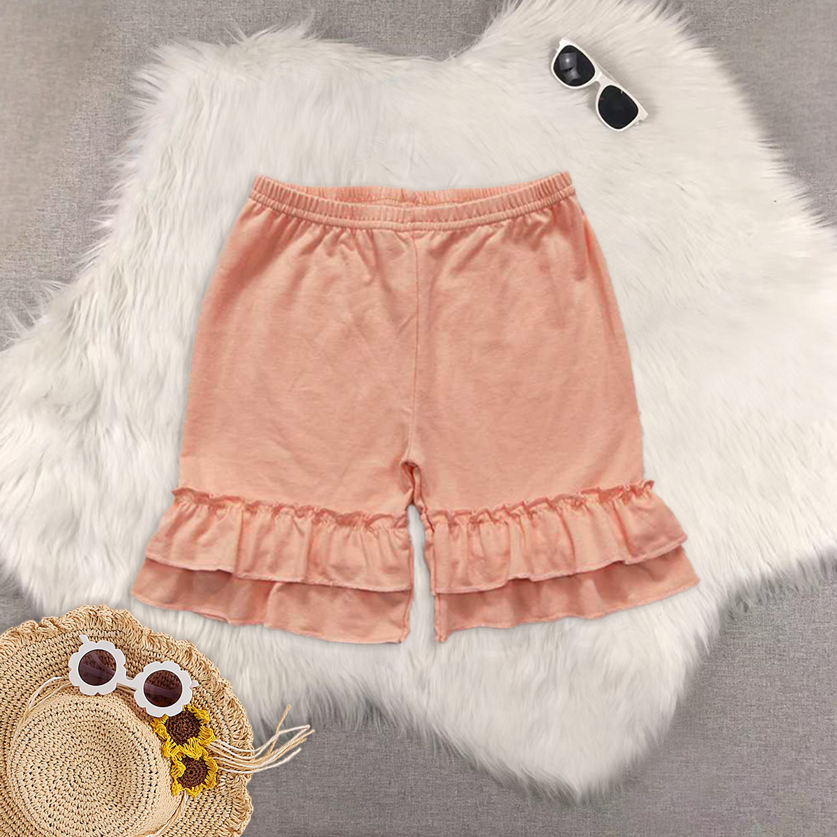 RTS NO MOQ baby girl clothes summer lace shorts