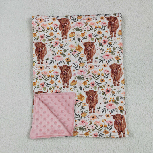 RTS NO MOQ BL0011 Baby Alpine Cow Blanket