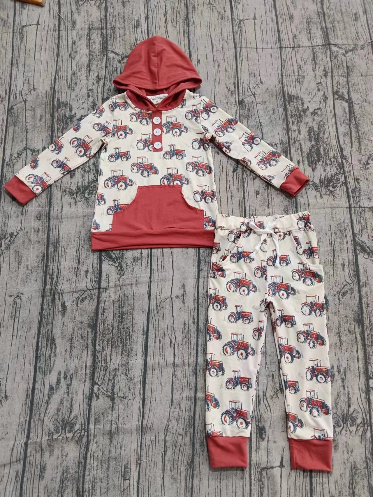 Custom moq 8 eta 6-8weeks baby boy clothes hooded long-sleeved pants set-25.9.26