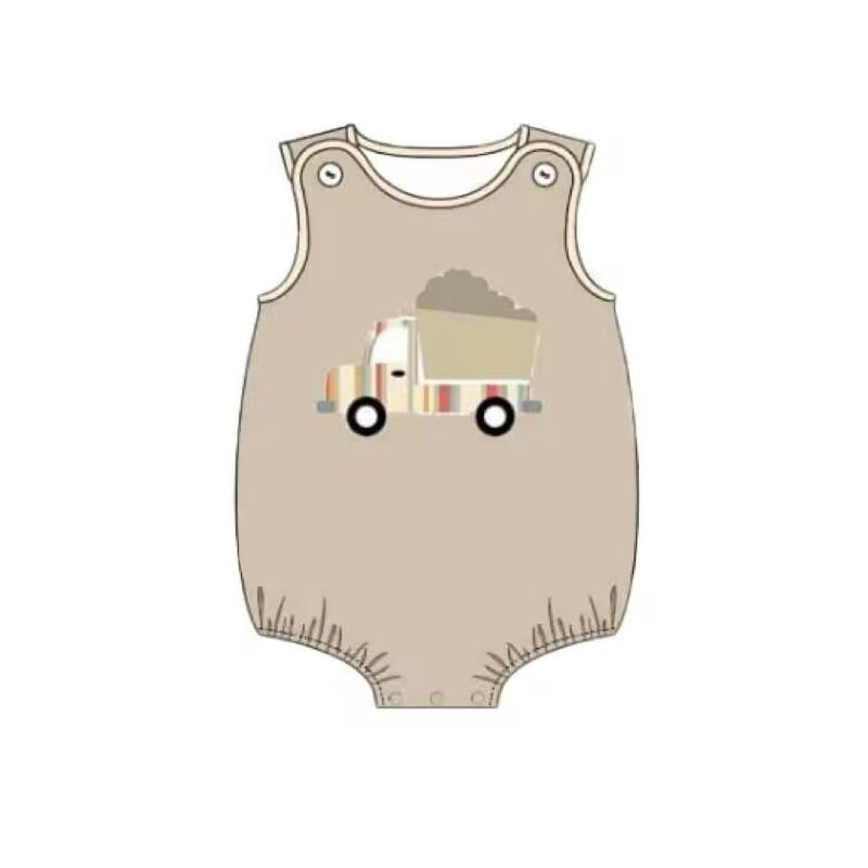 custom moq 5 eta 5-6 weeks baby boys clothes light brown vest romper