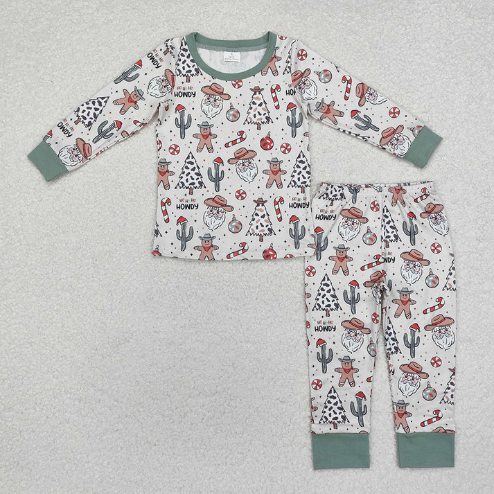 RTS NO MOQ Baby Girls and Boys Christmas trees pants sets and rompers