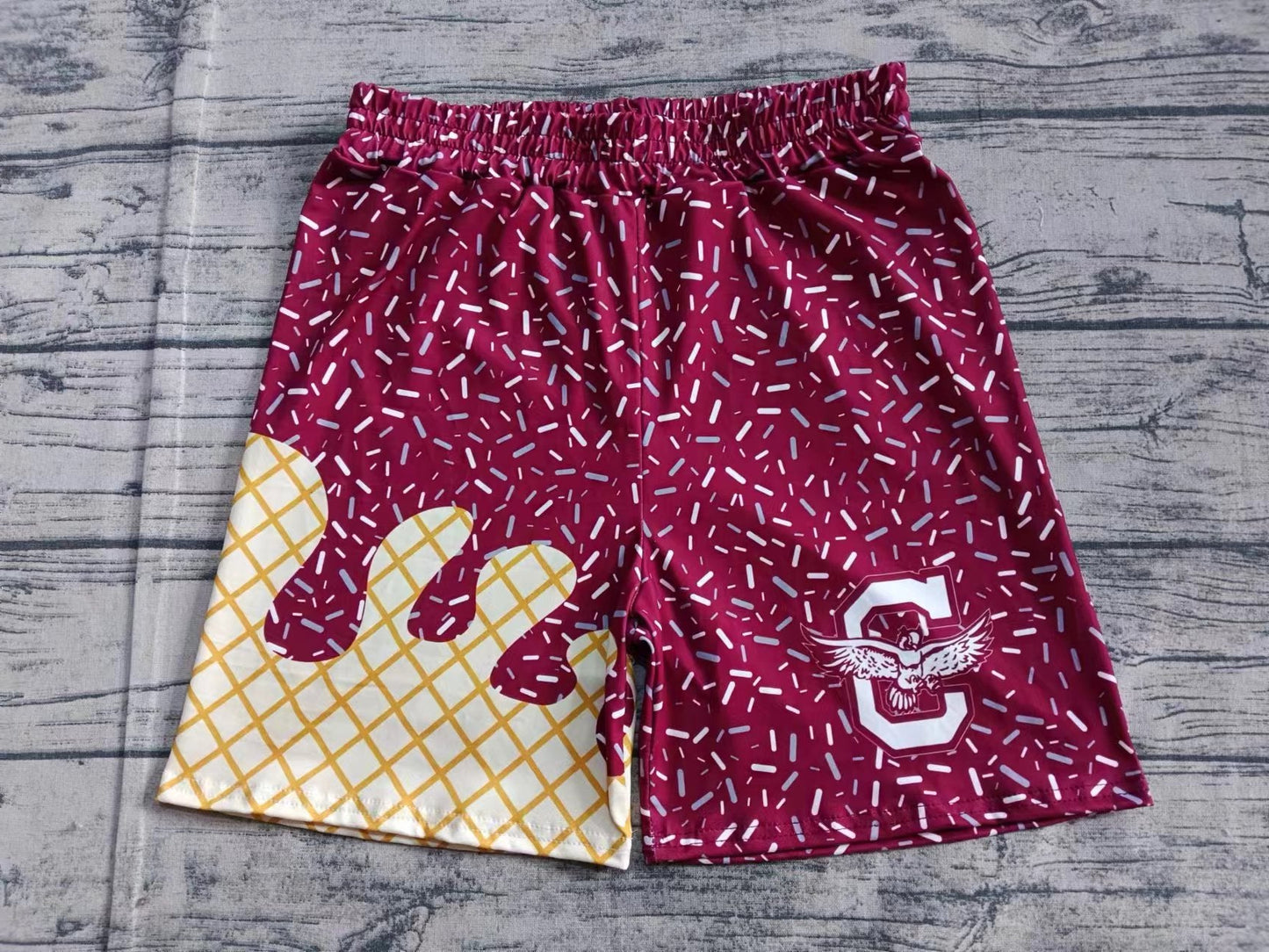 custom moq 3 eta 6-8weeks kids and adult Gold White Beach Summer Shorts
