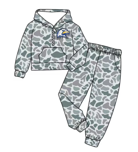（PRE ORDER ）Deadline   October 15 custom no moq Camouflage hat long-sleeved trousers suit sets fall sets winter sets ）
