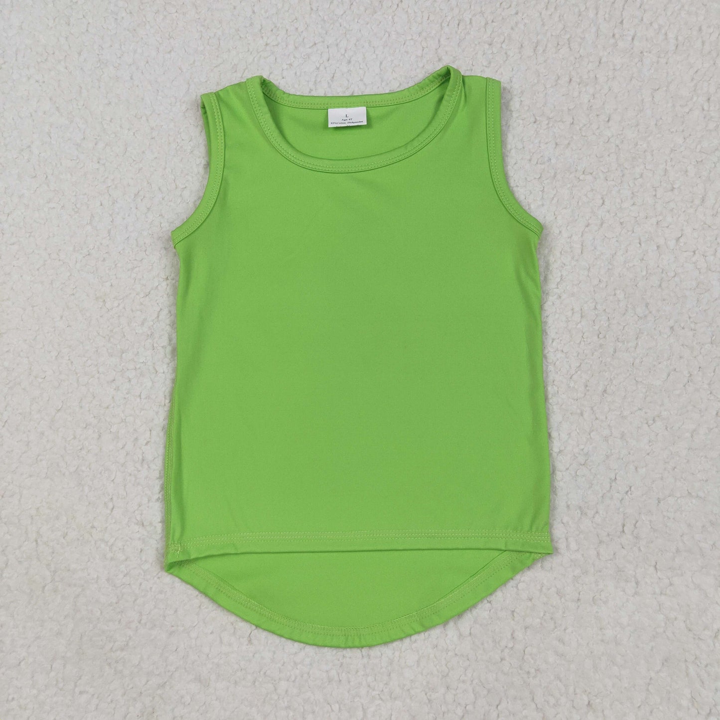 RTS NO MOQ GT0985 Solid green sleeveless vest yoga top