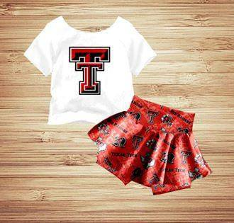 baby girls clothes team T white short sleeve red boxer briefs summer outfit