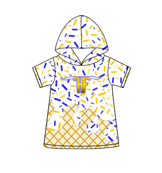 custom moq 3 eta 6-8weeks adult and kids clothes team hooded short sleeve top