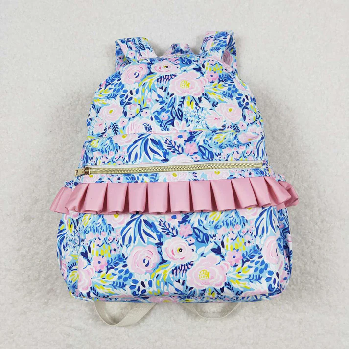 RTS NO MOQ baby kids clothes floral kids backpack