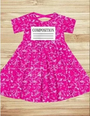 Deadline July 10 custom no moq  eta 6-7weeks pink school summer dress