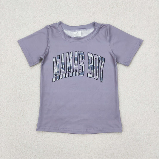 RTS NO MOQ ETA 5/7days Arrived BT1187 mama's boy gray short-sleeved shirt with letters