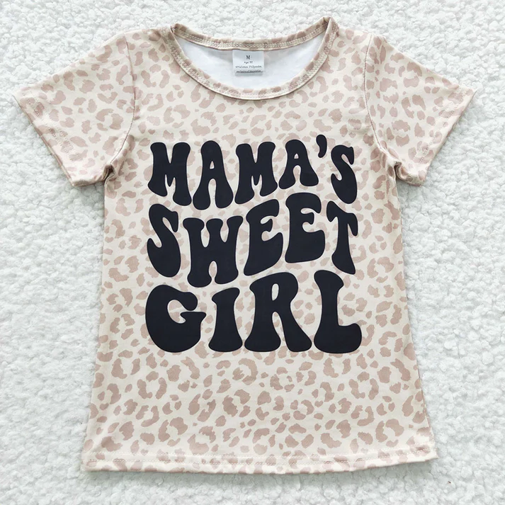 RTS NO MOQ baby girl clothes Short Sleeve Top