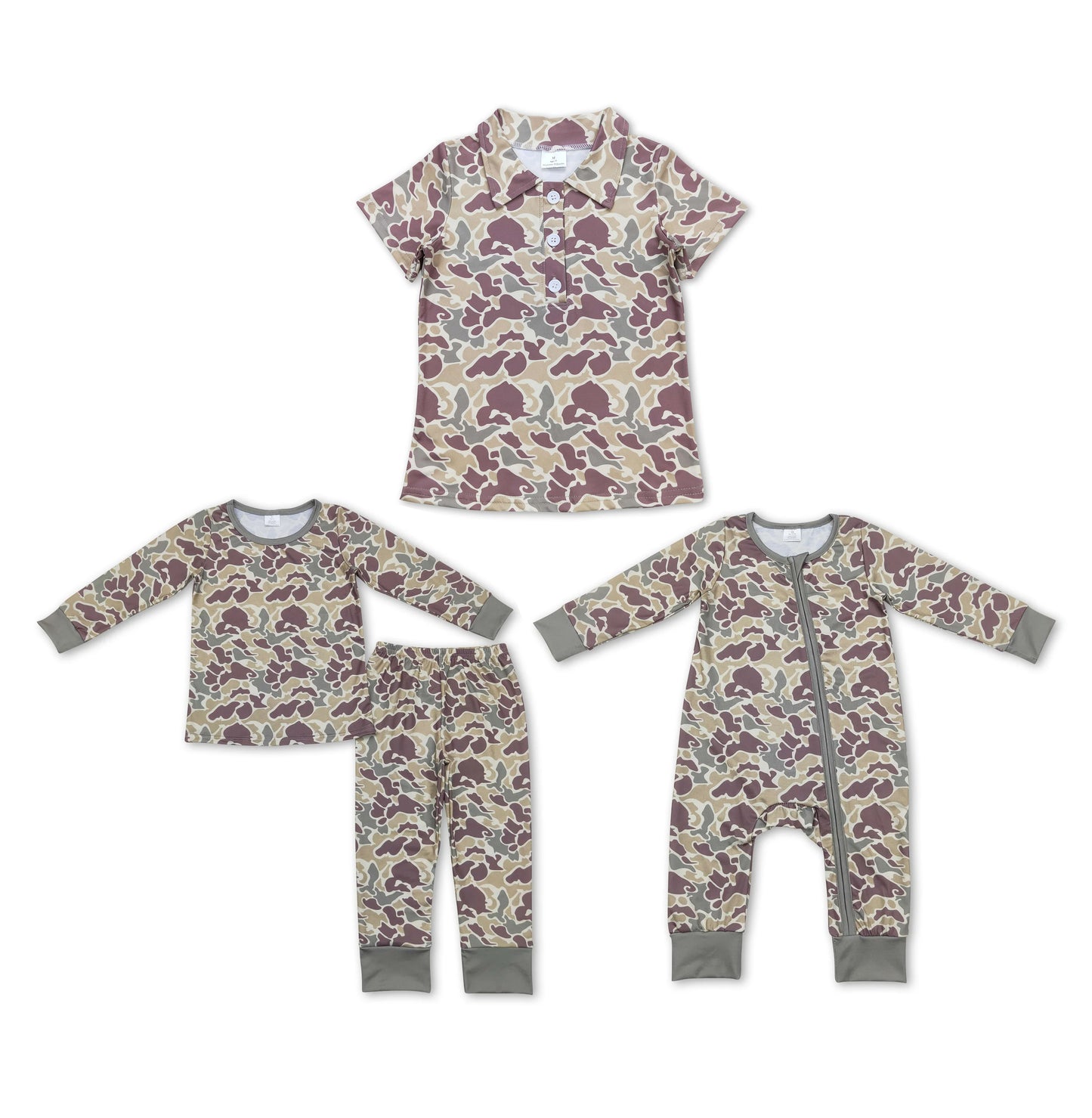 RTS NO MOQ Baby Girls Camouflage long sleeve Clothes Sets