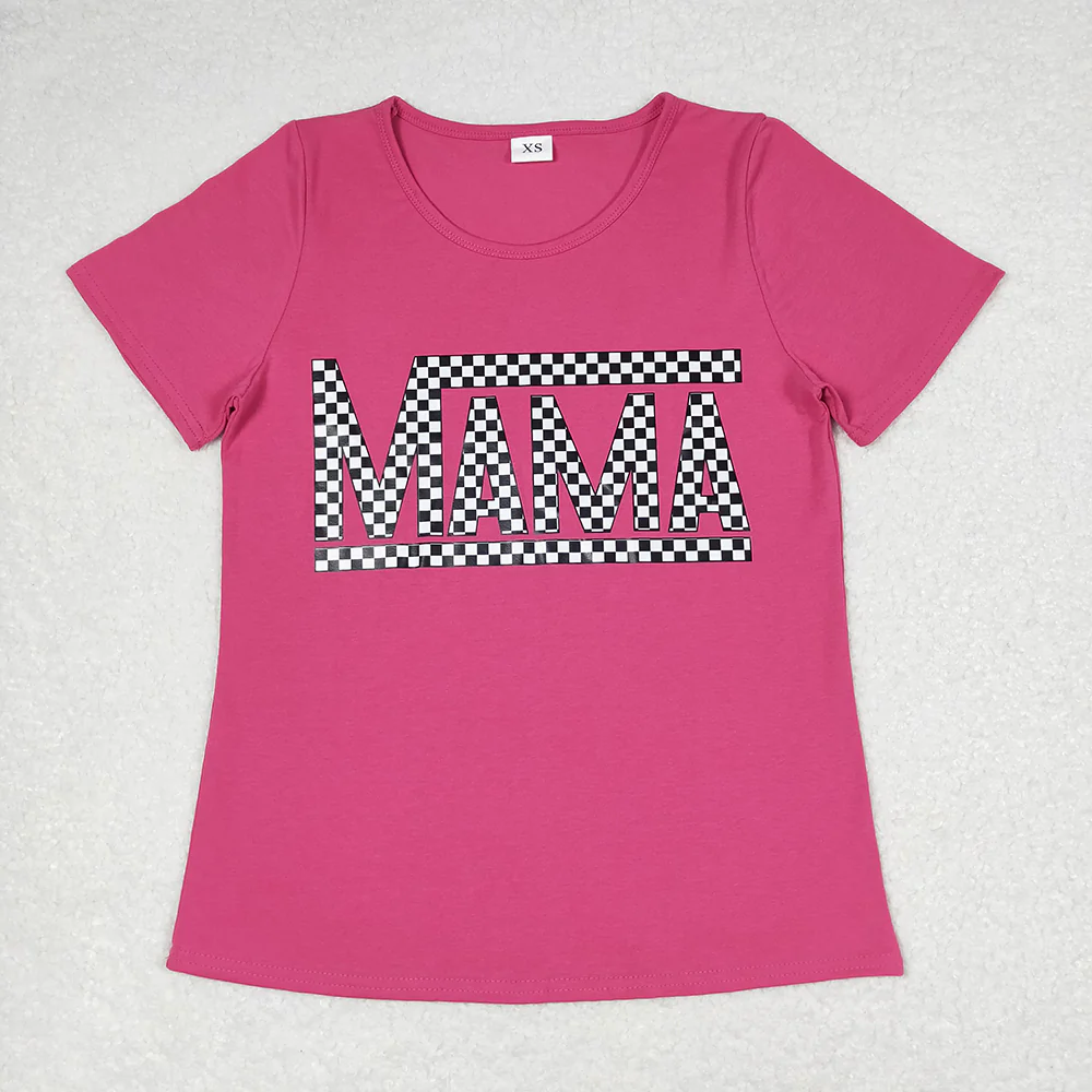 RTS Mommy and Me Pink Vinyl Short Sleeve Tee Shirts Tops