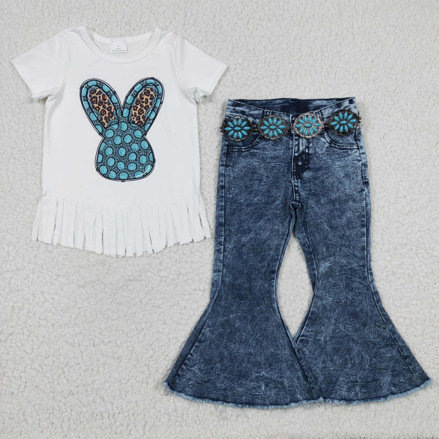RTS NO MOQ ETA 5/7days Arrived RTS NO MOQ Easter Short sleeves jeans pants suit & top