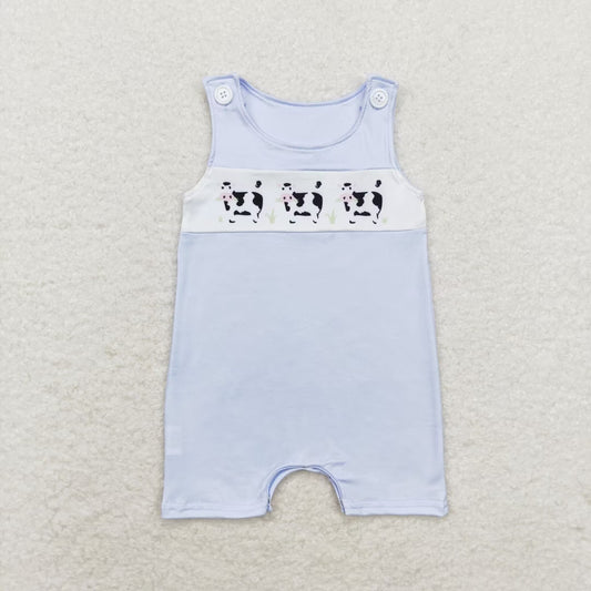 RTS no moq SR1695 Cow Blue Sleeveless Bodysuit