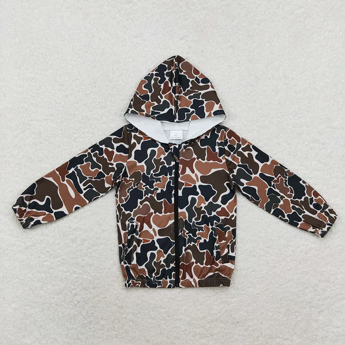 RTS NO MOQ Camouflage Hooded Zip-Up Jacket