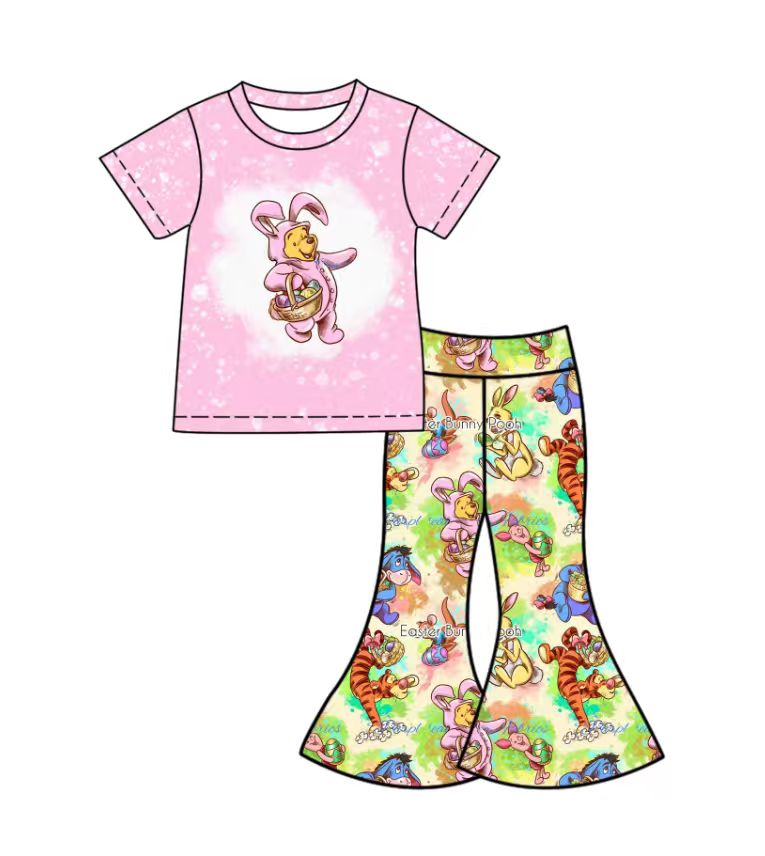 Custom moq 5 mix size milk silk baby girl clothes cartoon short sleeve shorts sets and pants sets