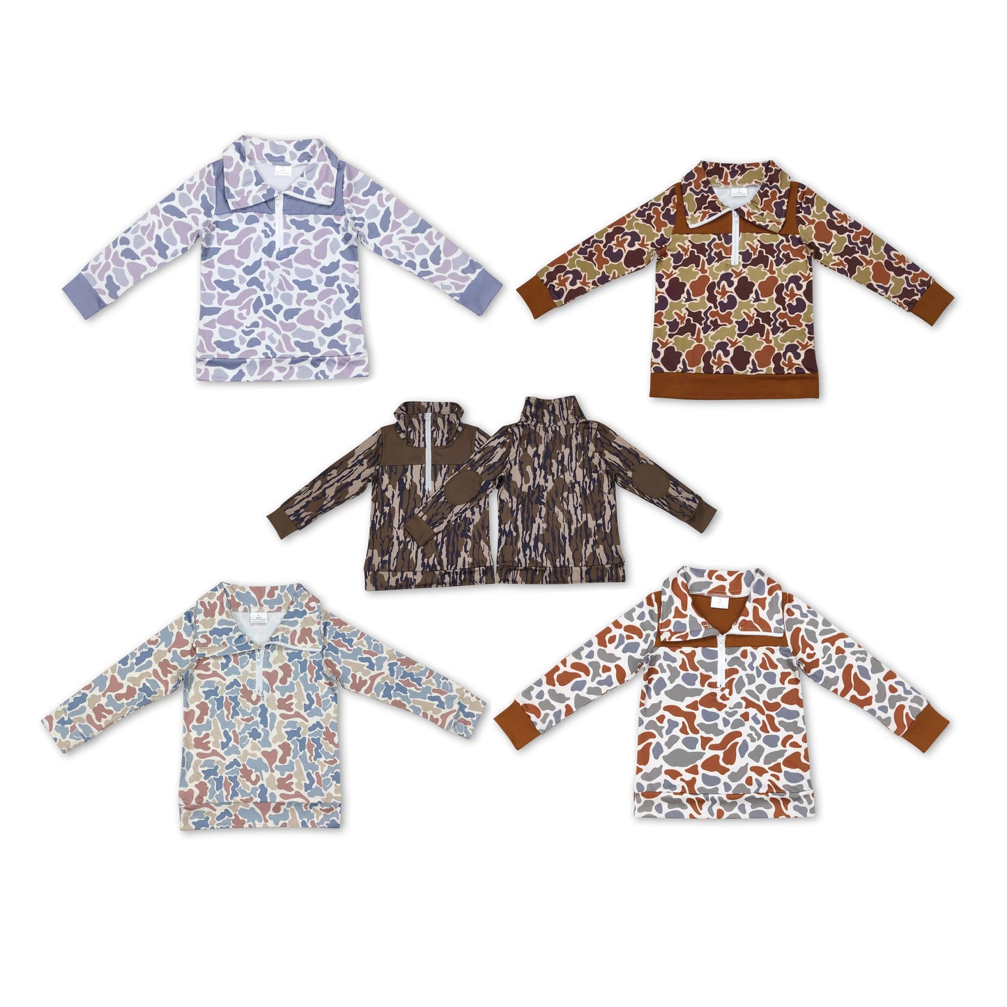 RTS NO MOQ Baby kid Camouflage pullover long sleeve top