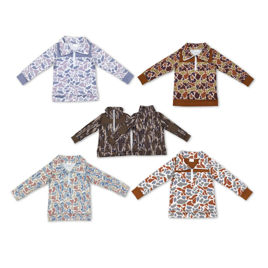 RTS NO MOQ Baby kid Camouflage pullover long sleeve top