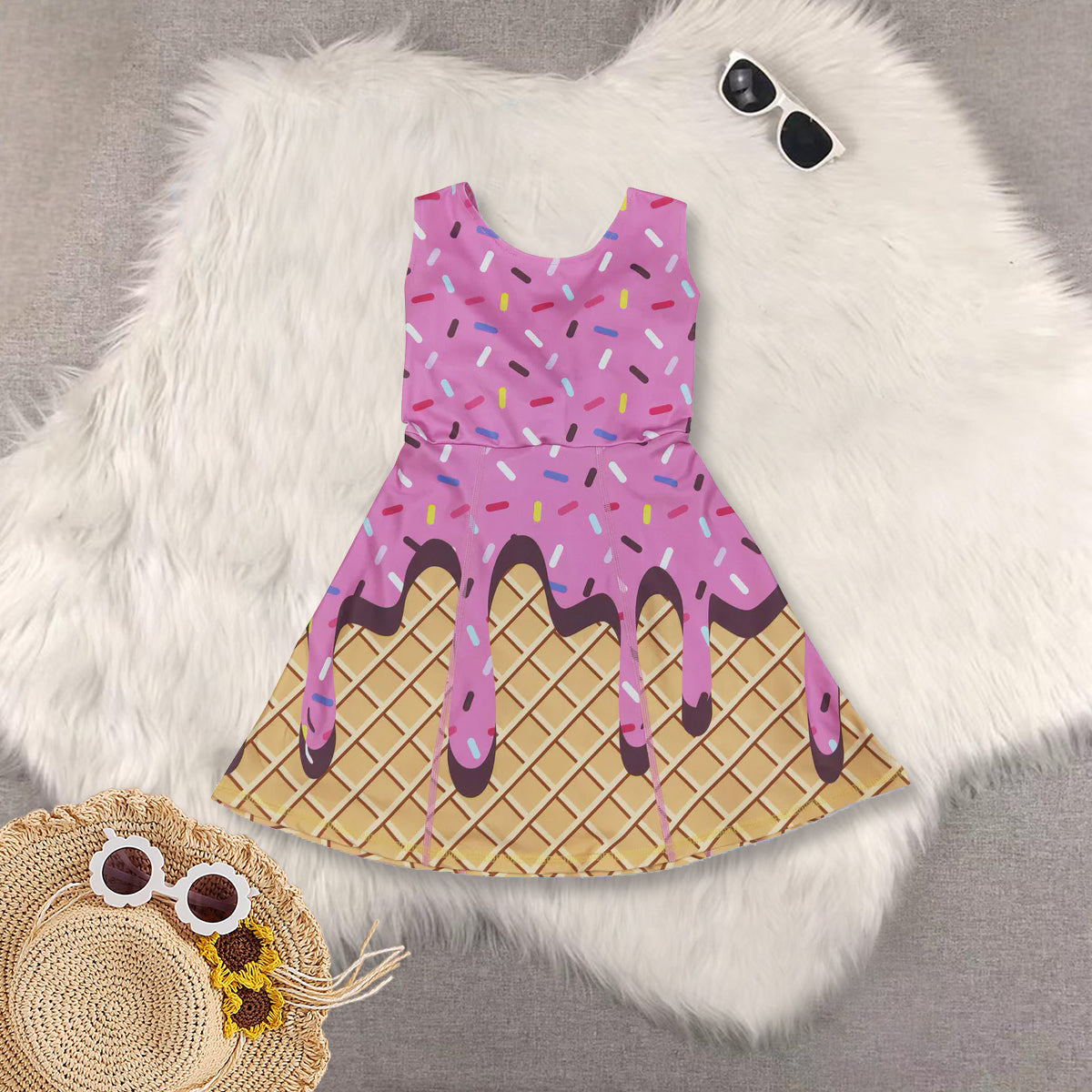 RTS NO MOQ Sibling baby girl clothes yoga team sleeveless dress