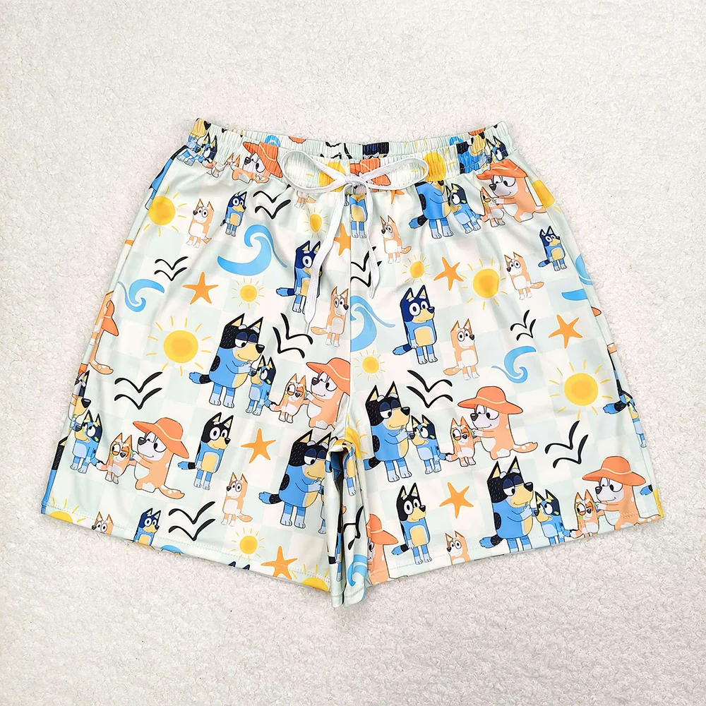 Kids Auldt Dogs Family Starfish Trunks Swimsuits