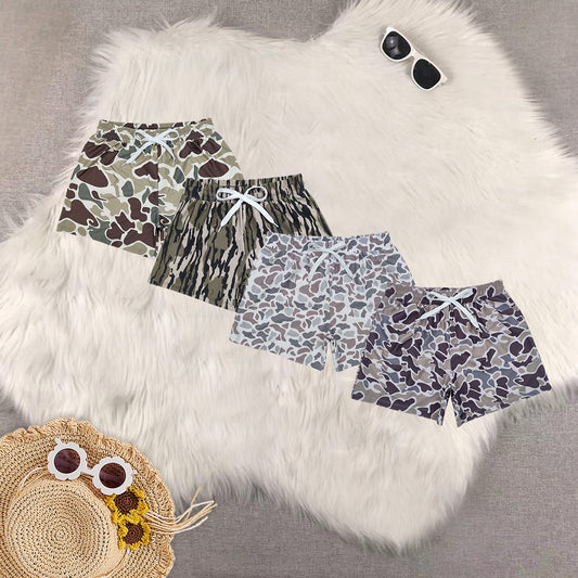 RTS NO MOQ Baby Boys Camouflage Trunks Bottoms Swimsuits