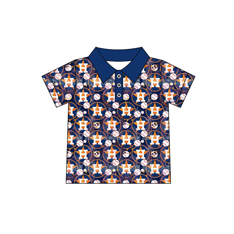 Baby boys clothes team navy blue summer tshirt