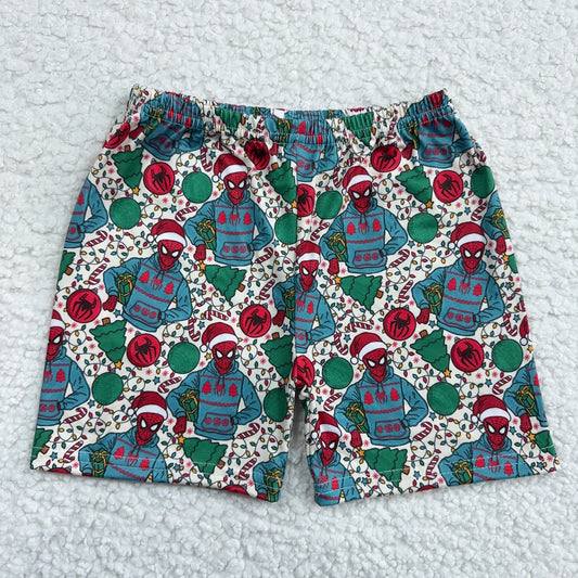 RTS SALES NO MOQ Spiderman Christmas Shorts