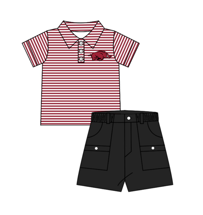 Custom summer baby girls clothes team short sleeve shorts sets dress